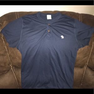 Abercrombie medium navy Henley tee shirt